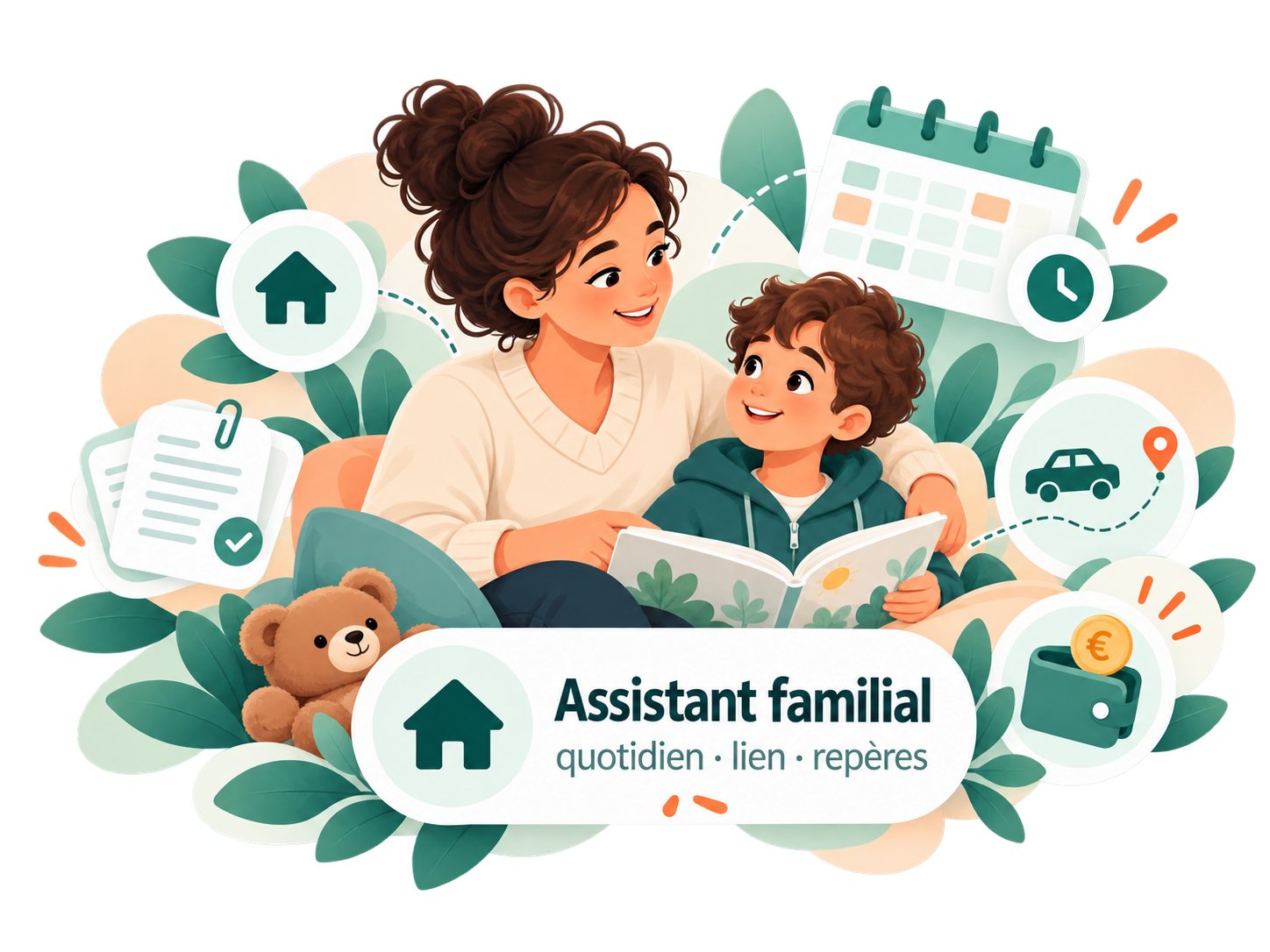 Illustration de l’assistant familial dans le parcours partagé
