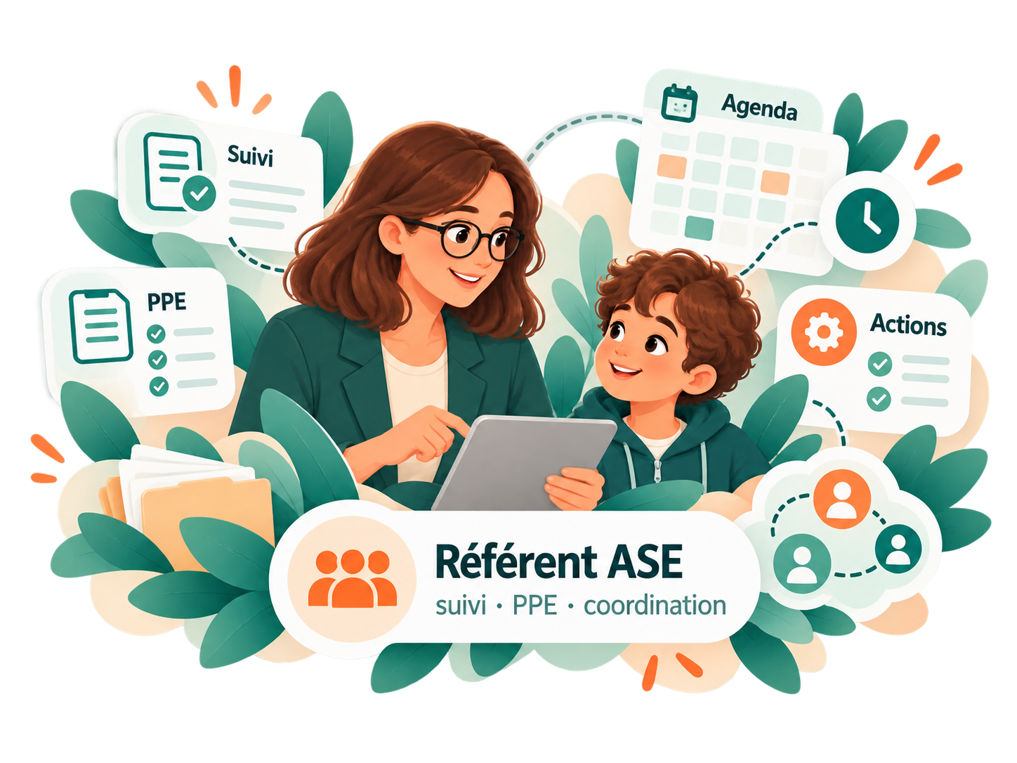 Illustration du référent ASE dans le parcours partagé